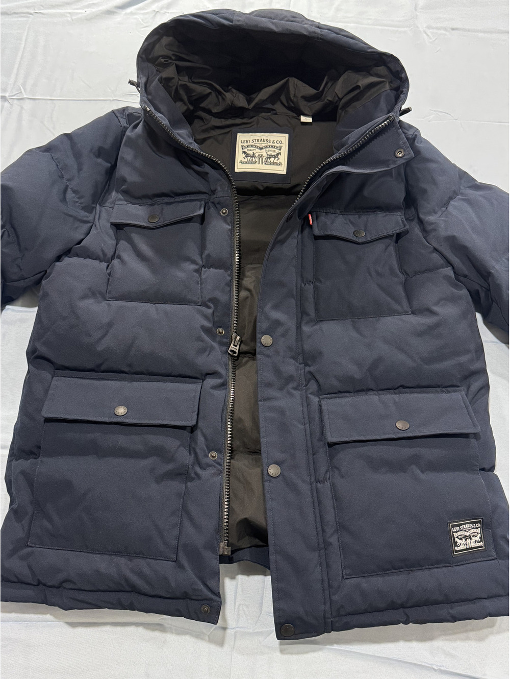 Levi Strauss navy puffer jacket